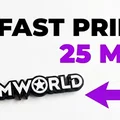 Móc khóa logo Rimworld - Mẫu in 3D siêu nhanh trong 25 phút - Thumbnail 1