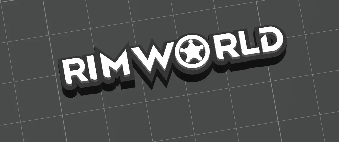 Móc khóa logo Rimworld - Mẫu in 3D siêu nhanh trong 25 phút - Image 2