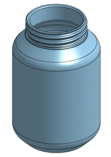 Mẫu chai tròn in 3D với thiết kế ren xoắn tiện lợi - Image 2