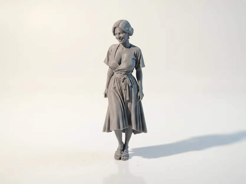 Mô hình 3D in được - Tượng quý cô Pin-up cổ điển - Image 1