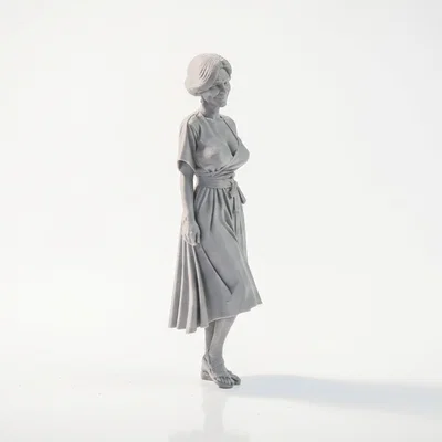 Mô hình 3D in được - Tượng quý cô Pin-up cổ điển