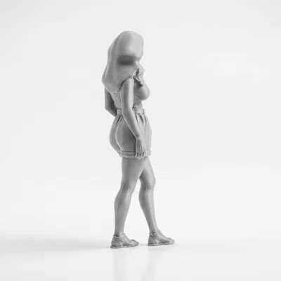 Mô hình tượng nữ giới Busty Lady Shorts in 3D