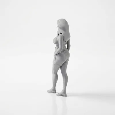 Mô hình tượng nữ giới Busty Lady Shorts in 3D