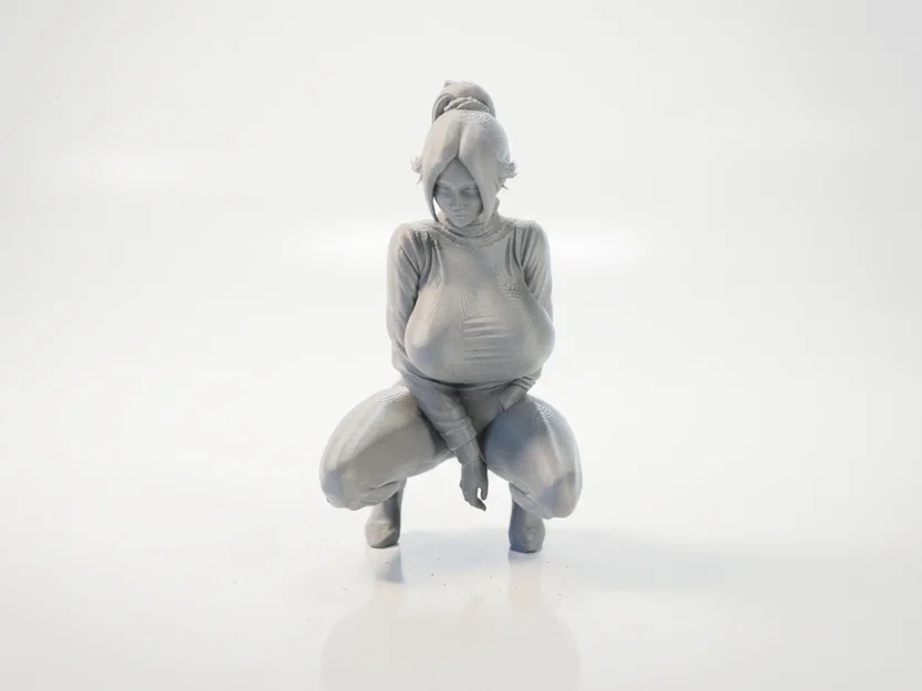 Tượng Nữ Nhân Tư Thế Ngồi Xổm - Mô Hình In 3D Chi Tiết - Image 1
