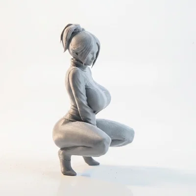 Tượng Nữ Nhân Tư Thế Ngồi Xổm - Mô Hình In 3D Chi Tiết