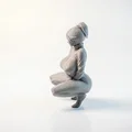 Tượng Nữ Nhân Tư Thế Ngồi Xổm - Mô Hình In 3D Chi Tiết - Thumbnail 4