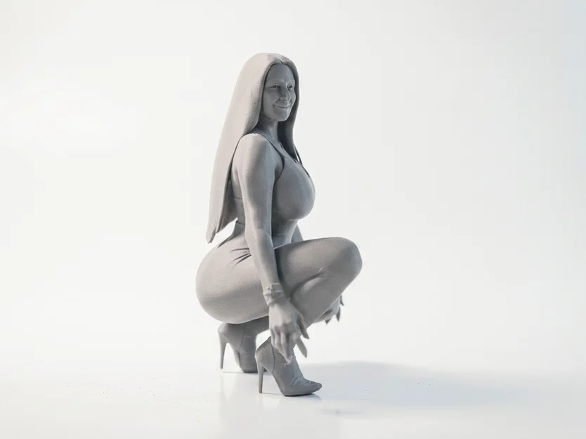 Mô hình tượng nữ tư thế Squat in 3D đầy nghệ thuật - Image 2