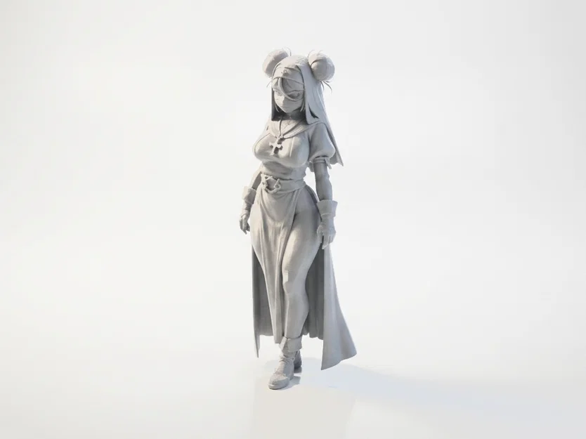 Mô hình nhân vật nữ Anime Nun - File 3D in ấn chi tiết - Image 1