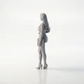 Mô hình 3D Nữ Doanh Nhân - Trang trí văn phòng đẳng cấp - Thumbnail 4