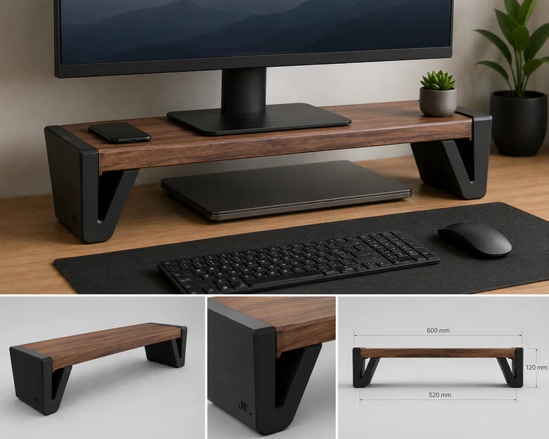 Kệ đỡ màn hình tối giản - Image 1