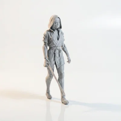 Mô hình 3D Nữ Chiến Binh Trùm Mũ Có Thể In Ấn