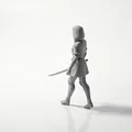 Mô hình 3D Nữ Chiến Binh Trùm Mũ Có Thể In Ấn - Thumbnail 4