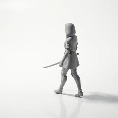 Mô hình 3D Nữ Chiến Binh Trùm Mũ Có Thể In Ấn