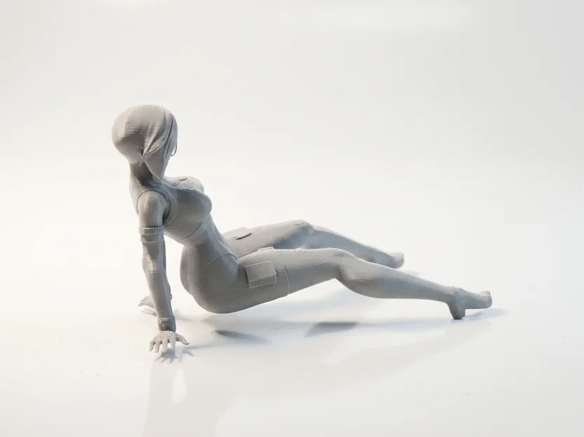 Mô hình tượng nữ thần Busty Sat Lady in 3D - Image 3