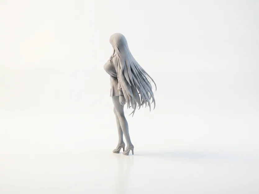 Mô hình 3D Nhân vật Nữ Nữ sinh Anime - Tệp in STL - Image 4