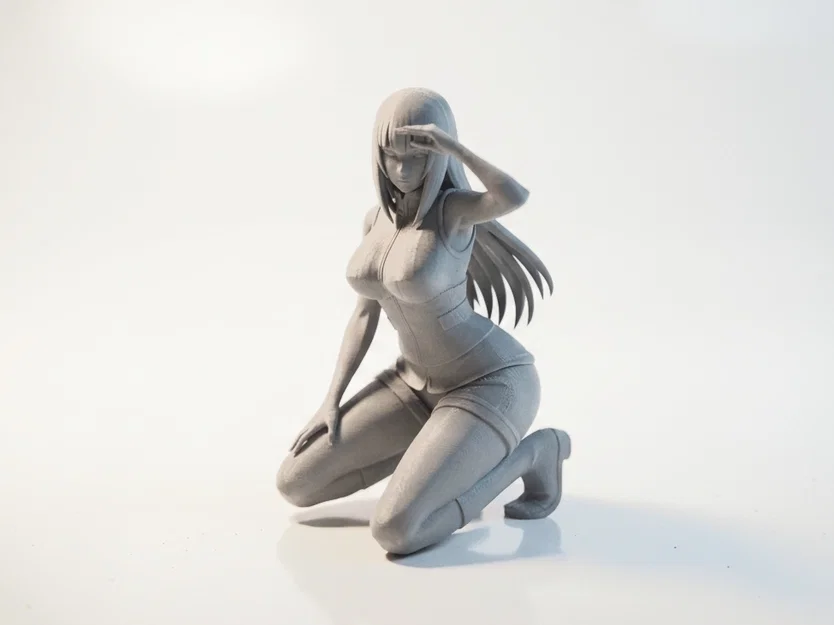 Mô hình tượng nữ nhân ngồi 3D in được (Busty Squatting Lady Figurine) - Image 1