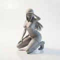 Mô hình tượng nữ nhân ngồi 3D in được (Busty Squatting Lady Figurine) - Thumbnail 1