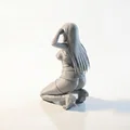 Mô hình tượng nữ nhân ngồi 3D in được (Busty Squatting Lady Figurine) - Thumbnail 4