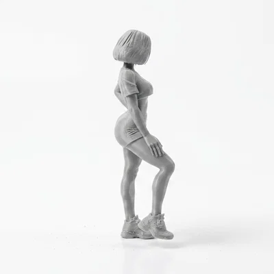 Mô hình 3D in ấn nhân vật nữ vận động viên thể thao ấn tượng