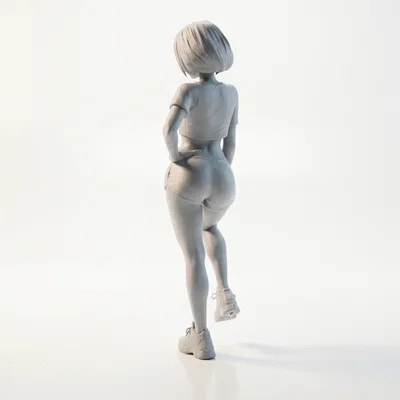 Mô hình 3D in ấn nhân vật nữ vận động viên thể thao ấn tượng