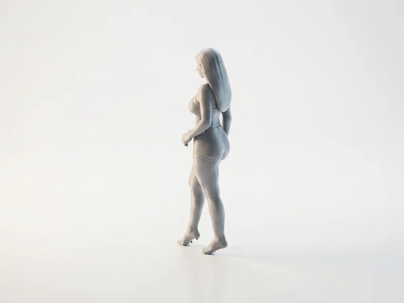 Mô hình tượng nữ Busty Vest Lady in 3D chi tiết sắc nét - Image 4