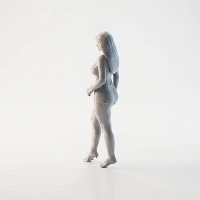 Mô hình tượng nữ Busty Vest Lady in 3D chi tiết sắc nét