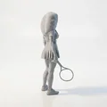 Mô hình nữ vận động viên Tennis in 3D - Thumbnail 3