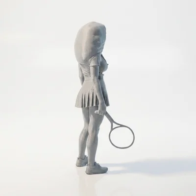 Mô hình nữ vận động viên Tennis in 3D