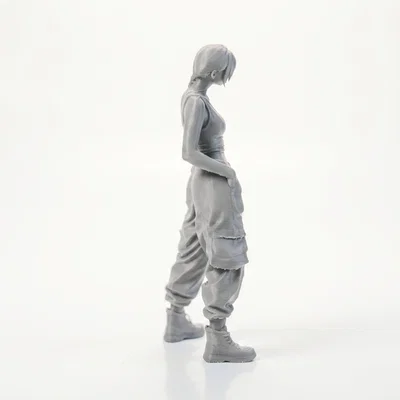 Mô hình nhân vật nữ mặc quần Cargo phong cách Streetwear (STL in 3D)