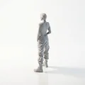 Mô hình nhân vật nữ mặc quần Cargo phong cách Streetwear (STL in 3D) - Thumbnail 4