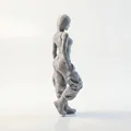 Mô hình nhân vật nữ mặc quần Cargo in 3D - Thumbnail 3