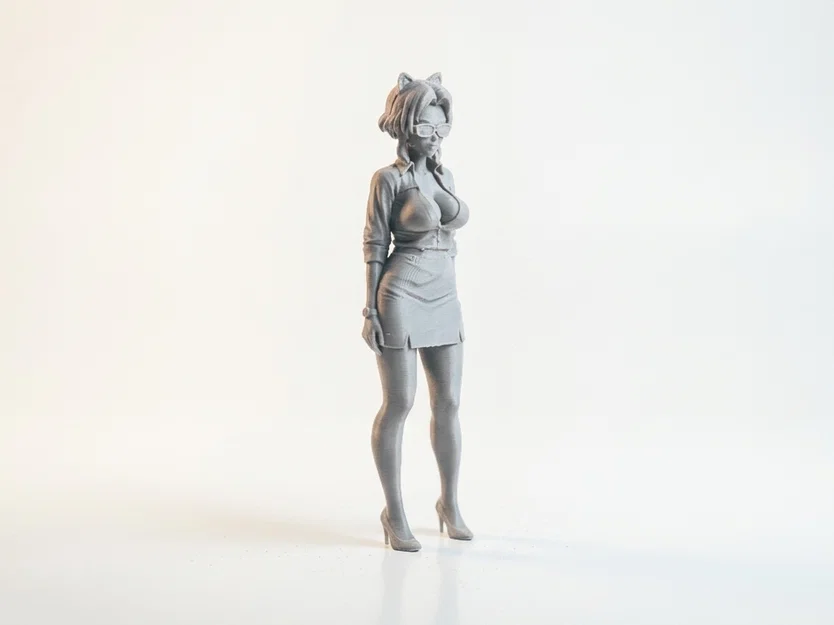 Mô hình 3D cô gái tai mèo phong cách Anime - Cat Ears Girl - Image 2