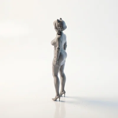 Mô hình 3D cô gái tai mèo phong cách Anime - Cat Ears Girl