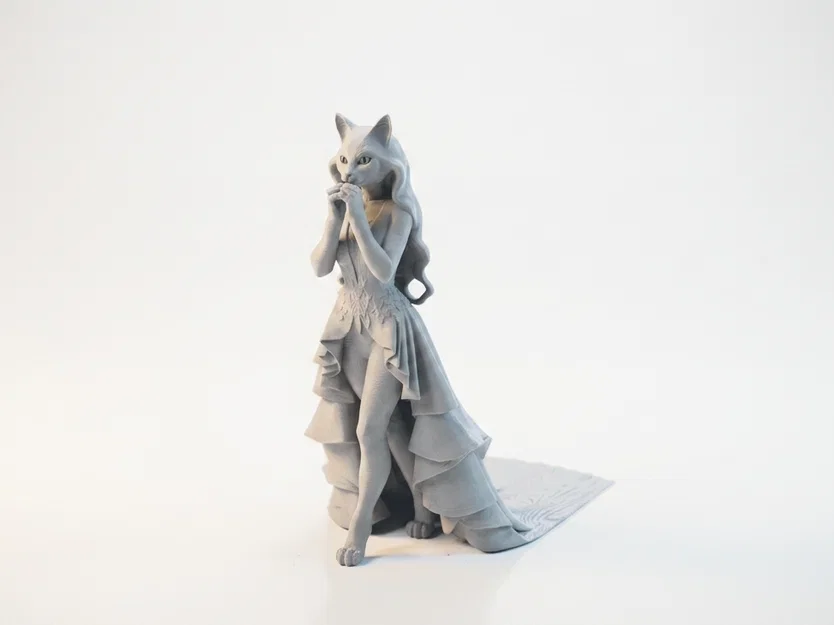 Mô hình 3D cô nàng mèo siêu mẫu (Cat Supermodel Figurine) - Image 1