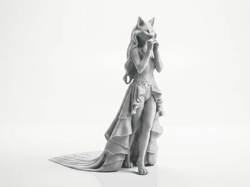 Mô hình 3D cô nàng mèo siêu mẫu (Cat Supermodel Figurine) - Image 2