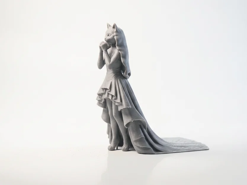 Mô hình 3D cô nàng mèo siêu mẫu (Cat Supermodel Figurine) - Image 4