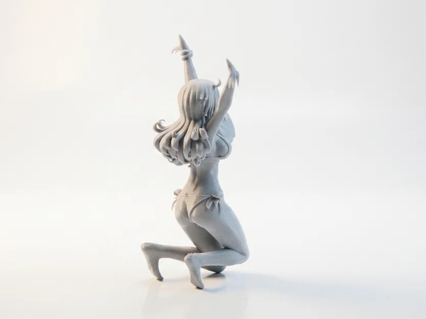 Mô hình 3D tượng nữ giới ăn mừng chiến thắng - Image 3