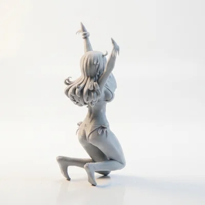 Mô hình 3D tượng nữ giới ăn mừng chiến thắng