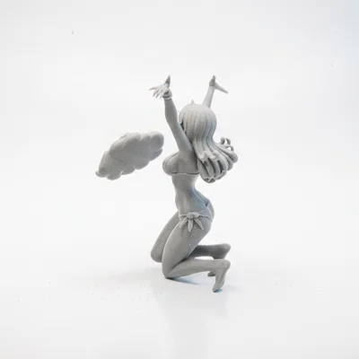 Mô hình 3D tượng nữ giới ăn mừng chiến thắng