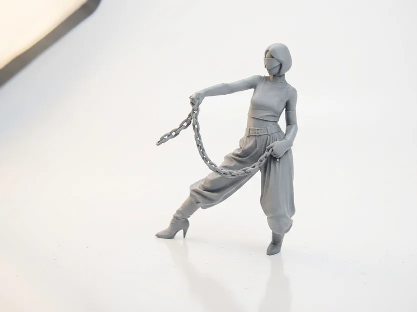 Mô hình 3D Nữ Chiến Binh Xích (Chain Lady Warrior) để in ấn - Image 1
