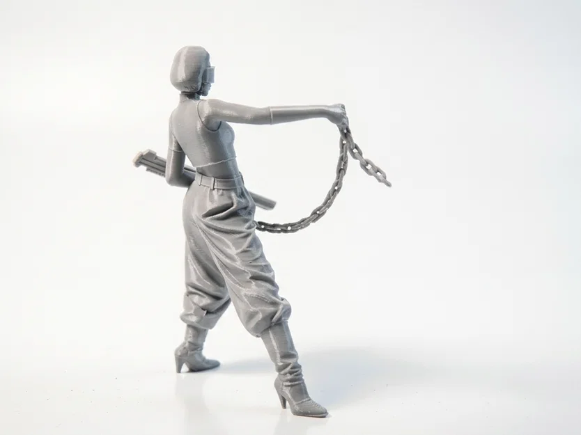 Mô hình 3D Nữ Chiến Binh Xích (Chain Lady Warrior) để in ấn - Image 3