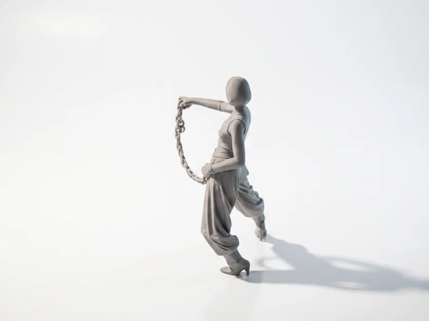 Mô hình 3D Nữ Chiến Binh Xích (Chain Lady Warrior) để in ấn - Image 4
