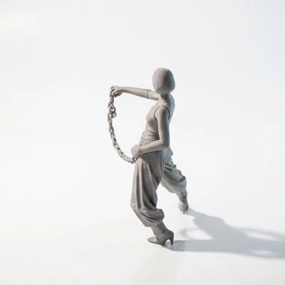Mô hình 3D Nữ Chiến Binh Xích (Chain Lady Warrior) để in ấn
