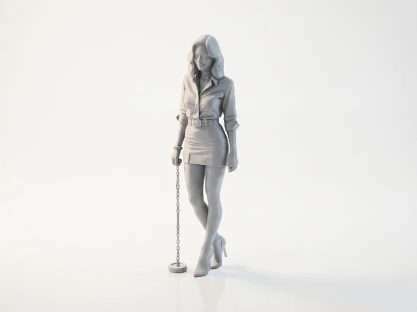 Mô hình tượng nữ quý cô bị xích (Chained Lady) - File in 3D - Image 1