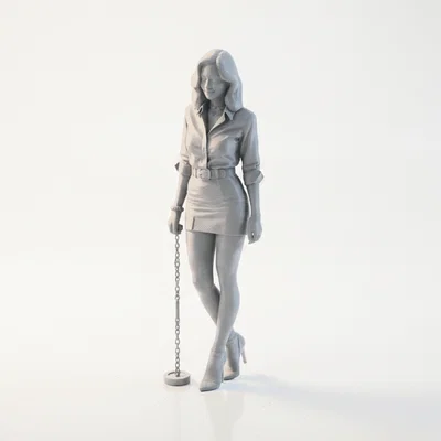 Mô hình tượng nữ quý cô bị xích (Chained Lady) - File in 3D