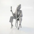 Mô hình Figurine Cô gái Champagne thanh lịch - File 3D in ấn - Thumbnail 1