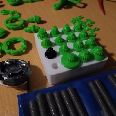 Bộ khay lưu trữ Beyblade X chuẩn Gridfinity gọn gàng
