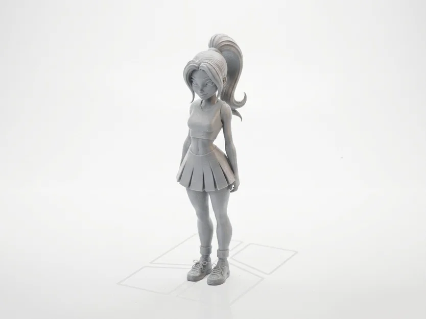 Mô hình 3D cô nàng cổ vũ (Cheerleader) xinh đẹp, sắc nét - Image 1