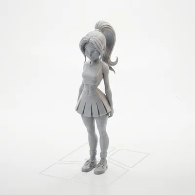 Mô hình 3D cô nàng cổ vũ (Cheerleader) xinh đẹp, sắc nét