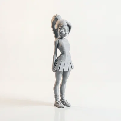 Mô hình 3D cô nàng cổ vũ (Cheerleader) xinh đẹp, sắc nét